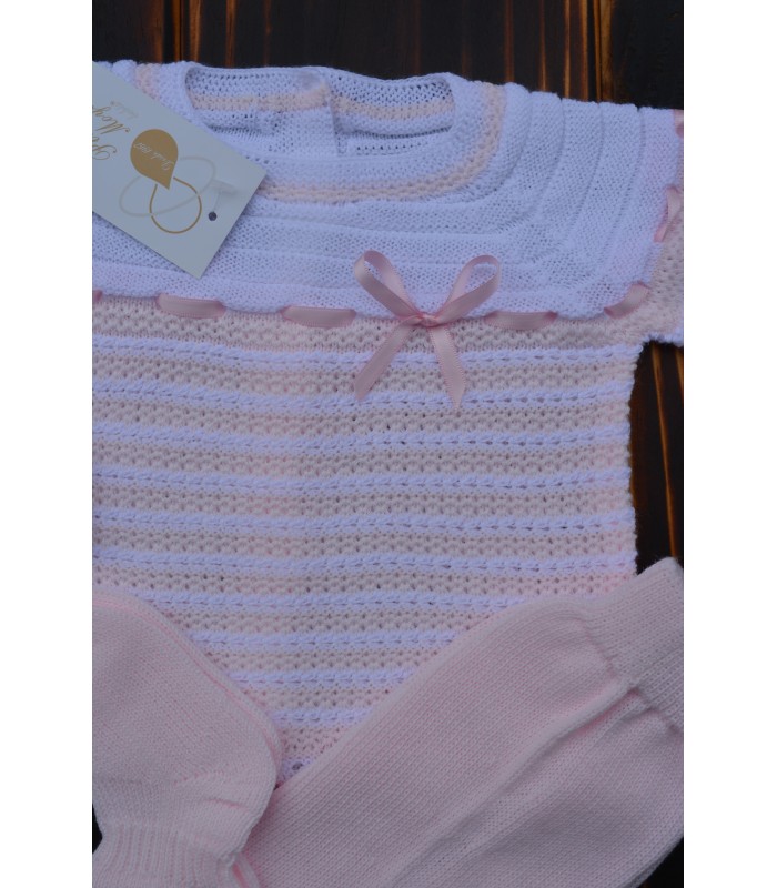 Conjunto dos piezas bebé rosa de Pilar Moya